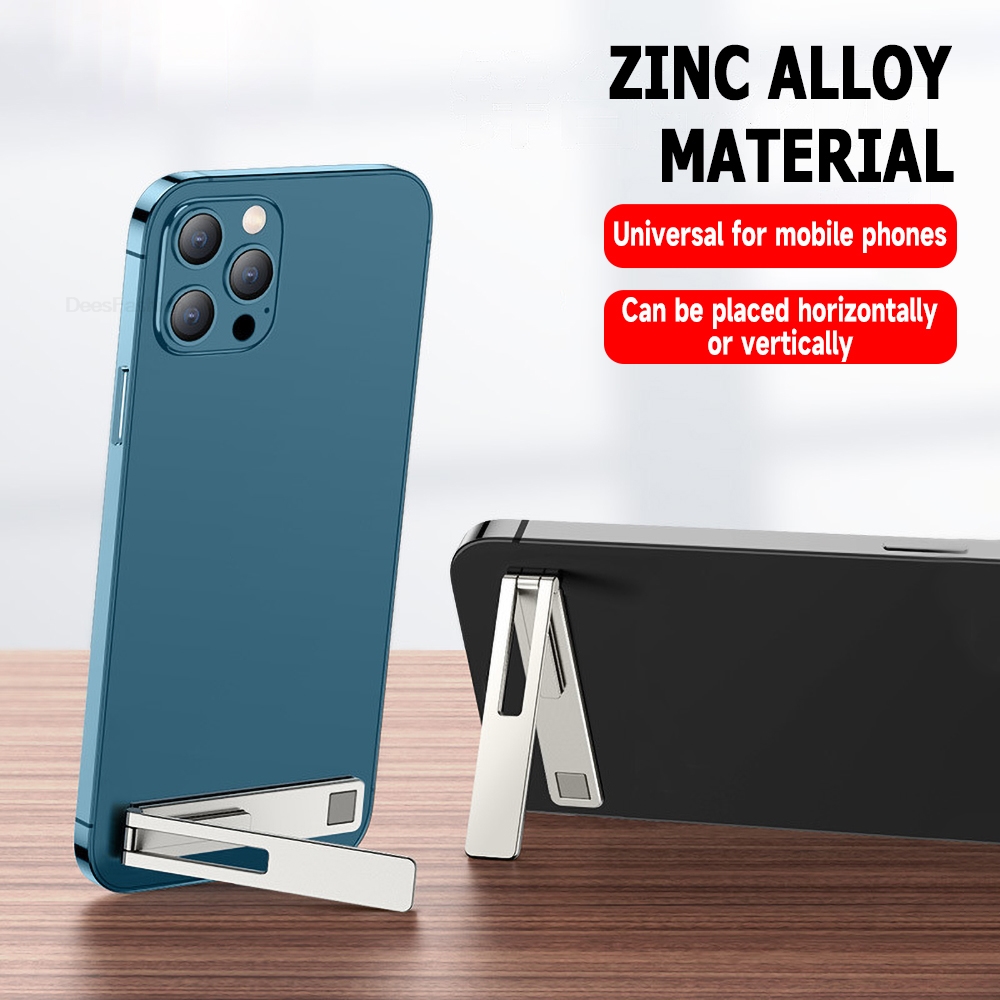 Desk Setup Stand - Metal Steel Folding Phone Bracket Universal
