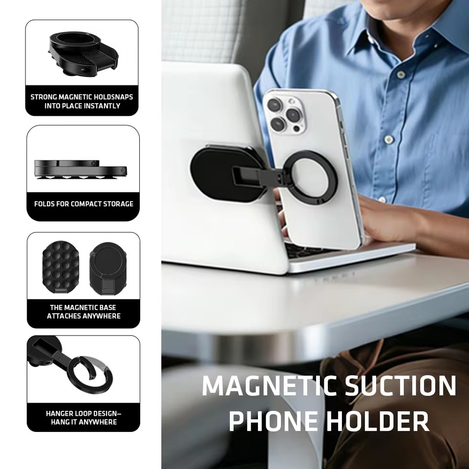 Desk Setup Stand - MA39 Magnetic Foldable Phone Stand Universal