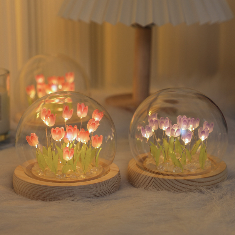 Desk Setup Lamp - Handmade Tulip Night Lght Handmade DIY