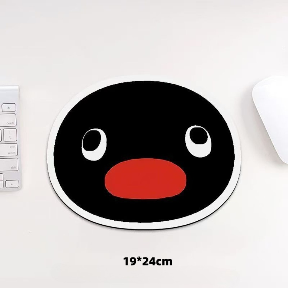 Desk Setup Cute - Cute Penguin Expression Mouse Pad Funny