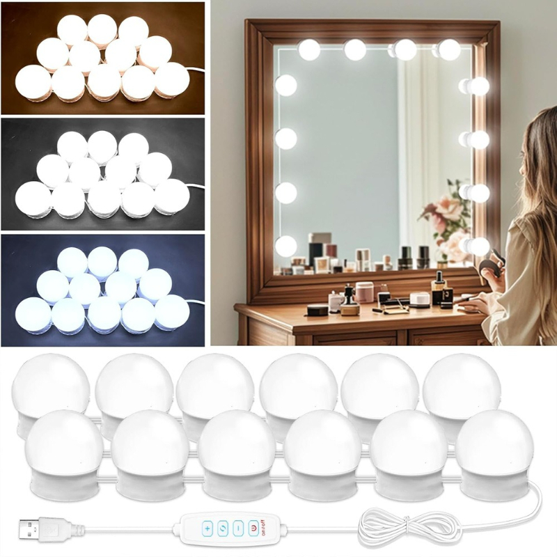 Desk Setup Lamp - LED Makeup Light No Drill Paste