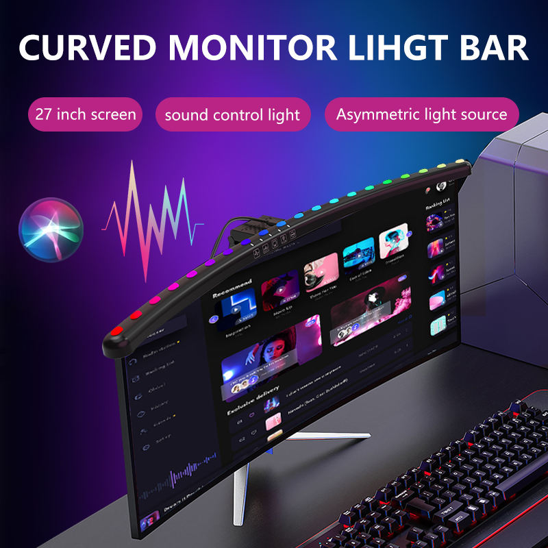 RGB Light Bar Monitor Smart Wi - đánh giá và giá Setup Desk Monitor