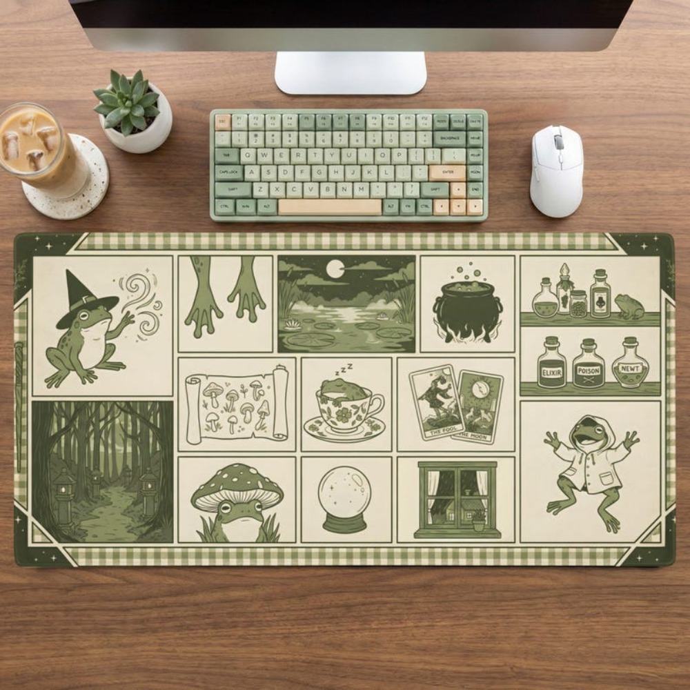 Witchy Frog Apothecary Desk Ma - đánh giá và giá Desk Setup Aesthetic