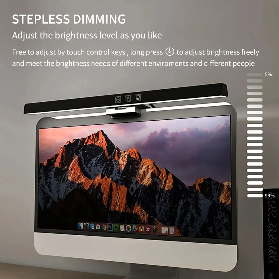 LED 33cm 50cm Monitor Light Ba - đánh giá và giá Setup Desk Monitor