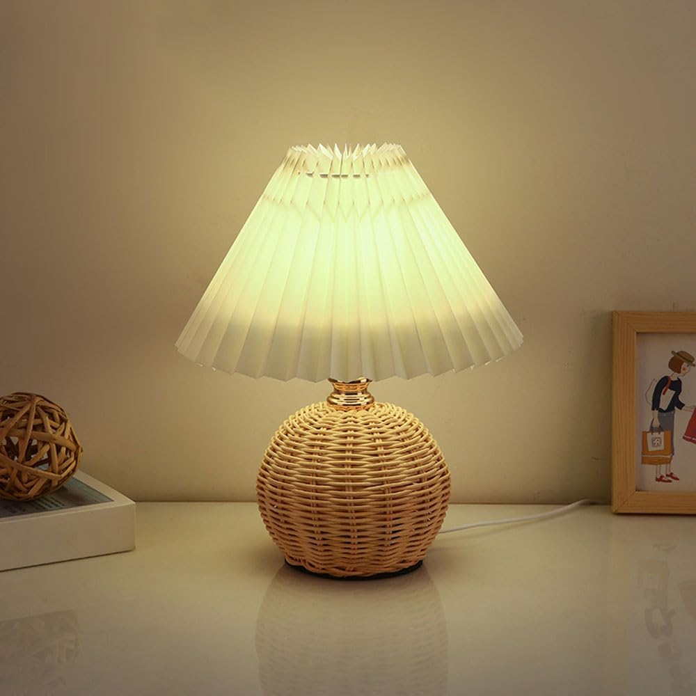 SCKDAY LED Pleated Table Lamp  - đánh giá và giá Desk Setup Aesthetic
