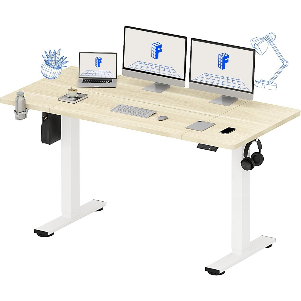 FLEXISPOT 63x32 Inch Electric  - đánh giá và giá Setup Desk Monitor