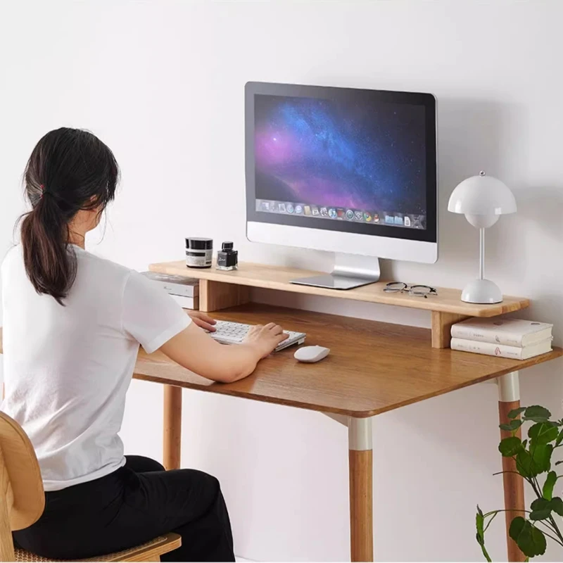 Wooden Monitor Stand Riser for - đánh giá và giá Desk Setup With Laptop And Monitor