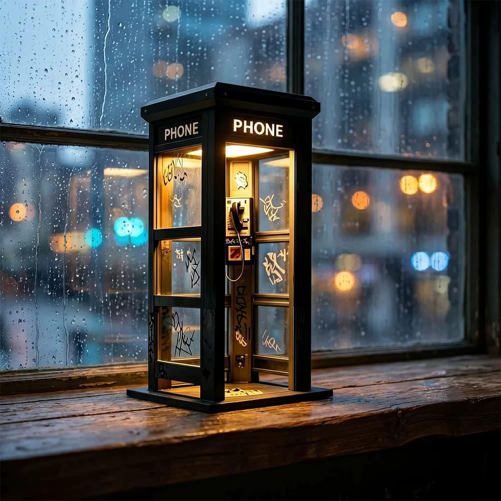 Retro Graffiti Phone Booth Tab - đánh giá và giá Desk Setup Lamp