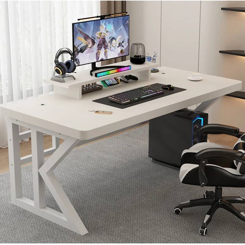 Shaped L Gaming Desk Table Pli - đánh giá và giá Desk Setup With Laptop And Monitor