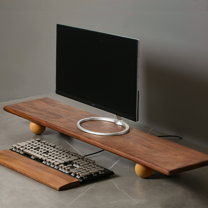 Solid Wood Monitor Riser Lapto - đánh giá và giá Desk Setup With Laptop And Monitor