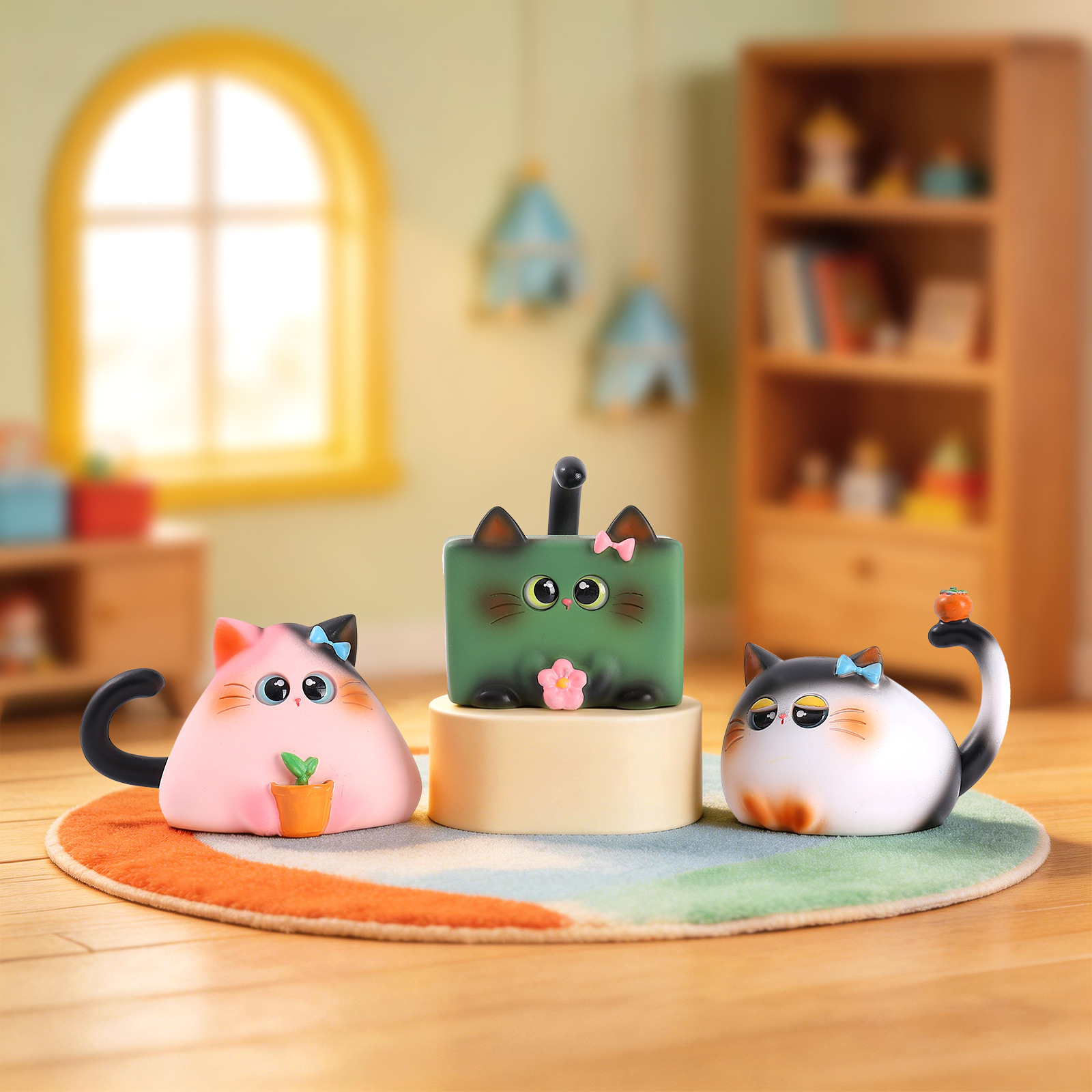 Blind Box Cat Figurine Resin C - đánh giá và giá Desk Setup Equipment