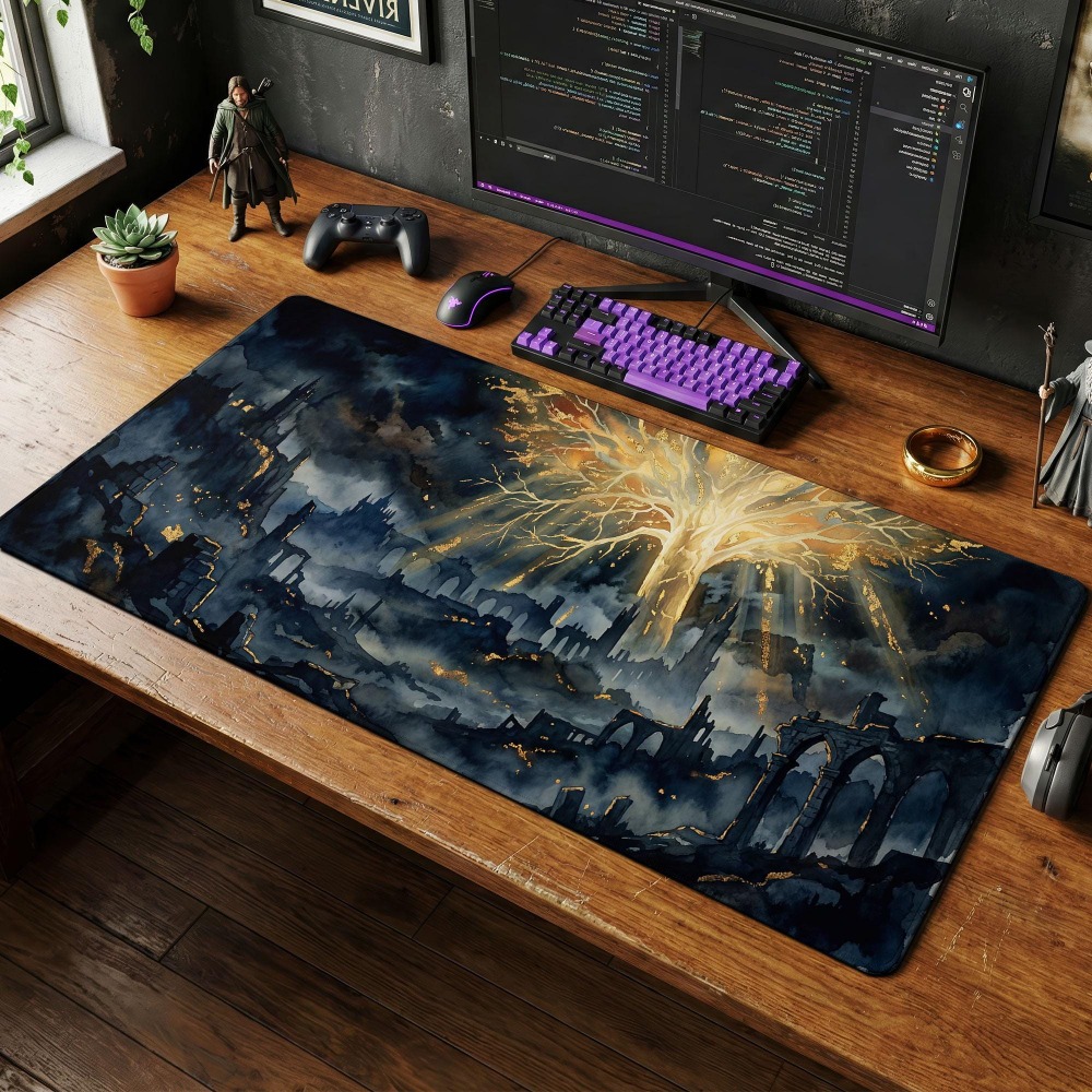 Desk Mat, Dark Fantasy Mouse P - đánh giá và giá Desk Setup Simple