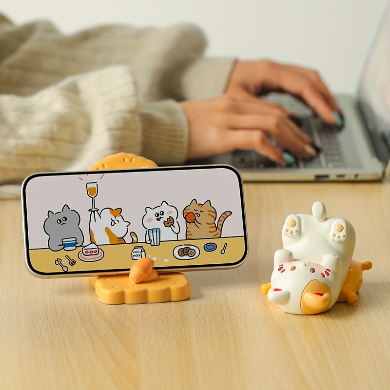 Charming Cat-Shaped Resin Phon - đánh giá và giá Desk Setup Home