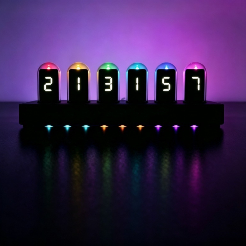 IPS‑Simulated Nixie Tube Clock - đánh giá và giá Desk Setup Artist