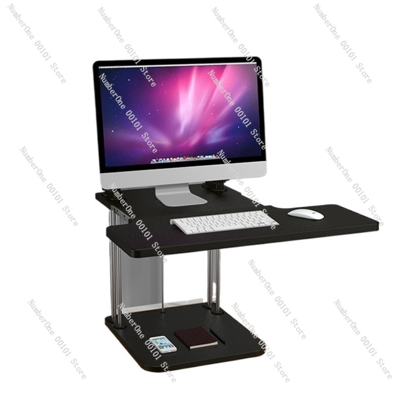 Height-Adjustable Standing Des - đánh giá và giá Desk Setup With Laptop And Monitor