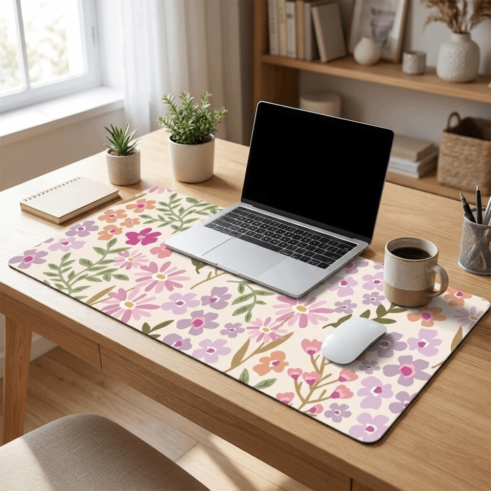 Stain-resistant Large Floral D - đánh giá và giá Rubber Mat Desk
