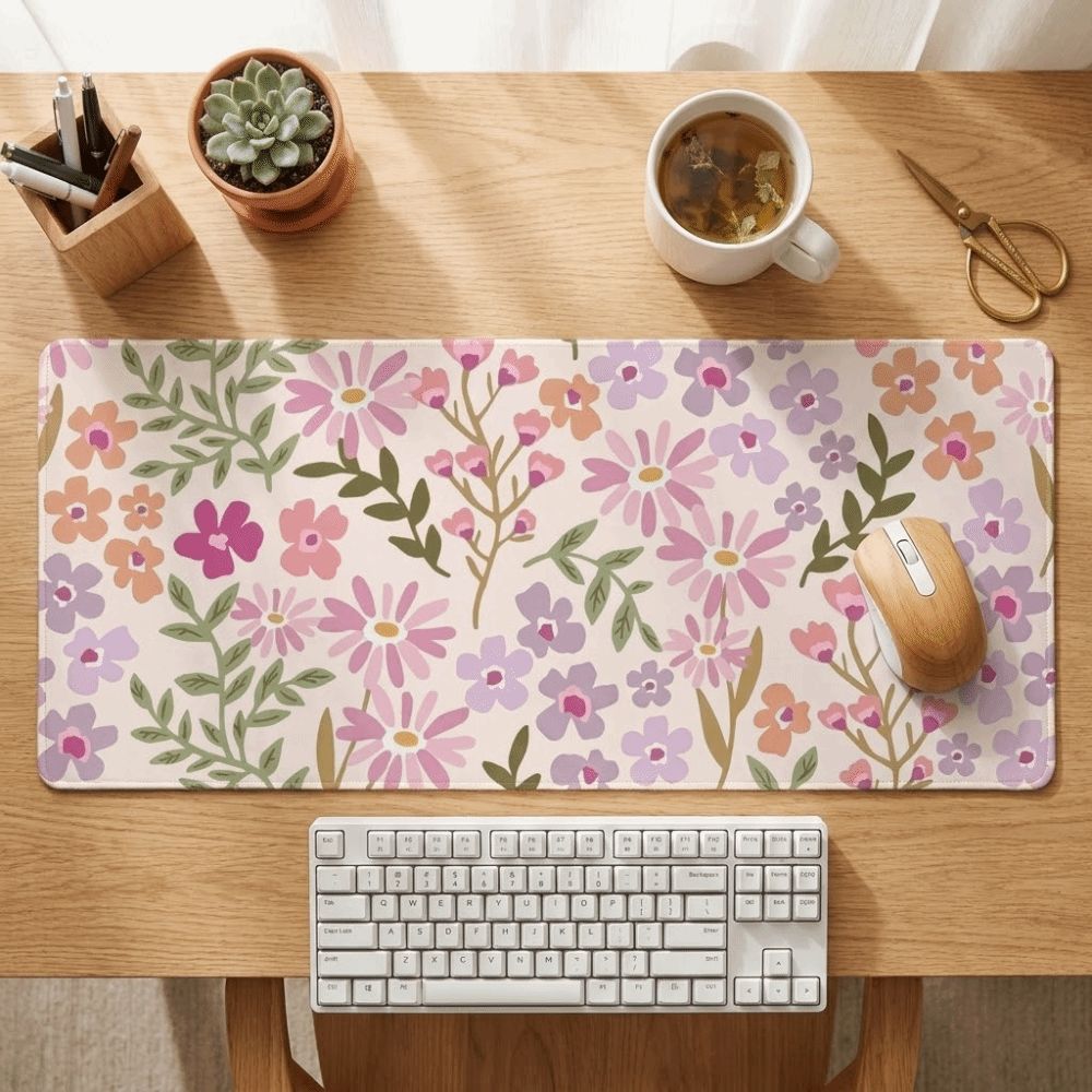 Stain-resistant Large Floral D - đánh giá và giá Rubber Mat Desk