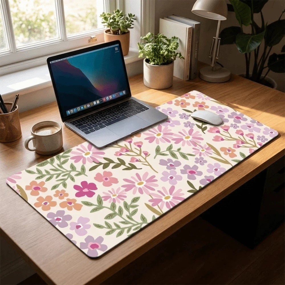 Stain-resistant Large Floral D - đánh giá và giá Rubber Mat Desk