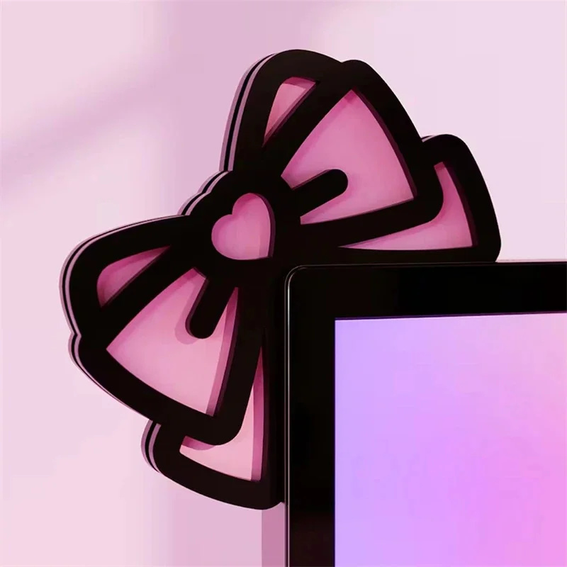 Kawaii Pink Acrylic Bow Monito - đánh giá và giá Desk Setup Home