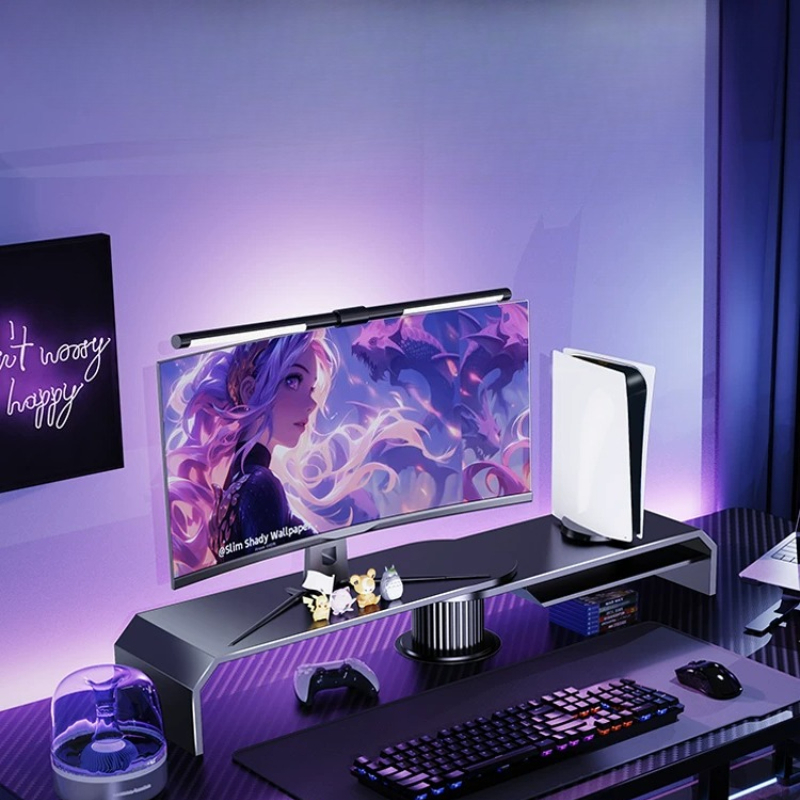 Gaming Dual Monitor Stand Offi - đánh giá và giá Desk Setup With Laptop And Monitor