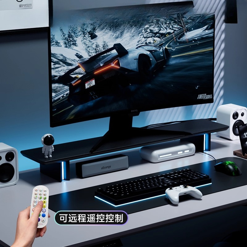 RGB Monitor Stand Ergonomic Co - đánh giá và giá Desk Setup With Laptop And Monitor