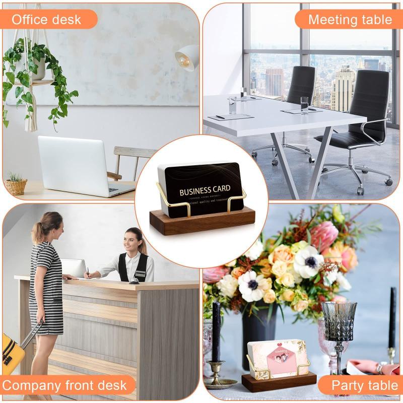 【A8】Wooden Business Card Holde - đánh giá và giá Desk Setup Home