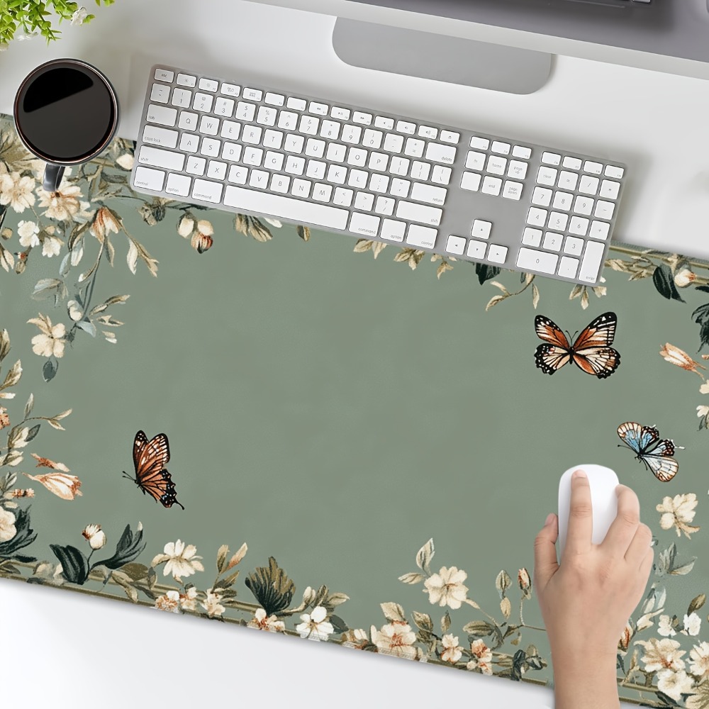 Plant table mat with butterfly - đánh giá và giá Desk Setup Simple