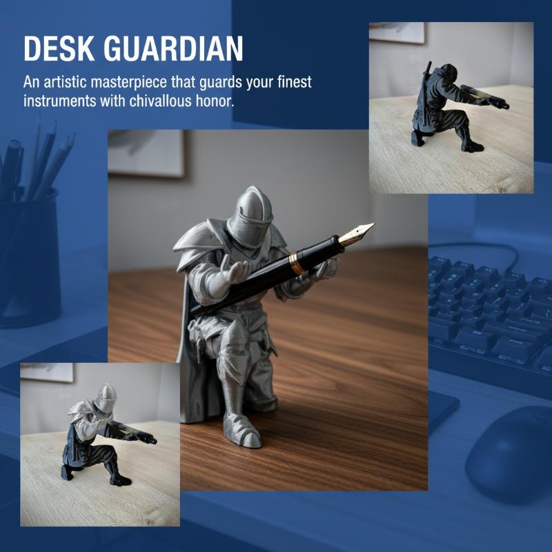 Knight Pen Holder Resin Mediev - đánh giá và giá Desk Setup Home