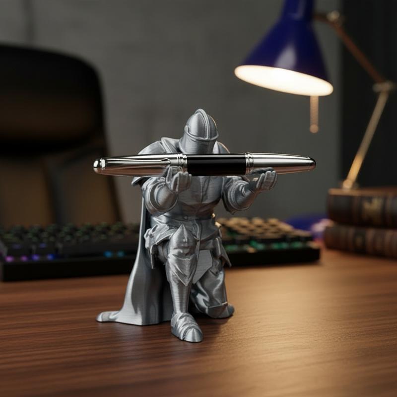 Knight Pen Holder Resin Mediev - đánh giá và giá Desk Setup Home