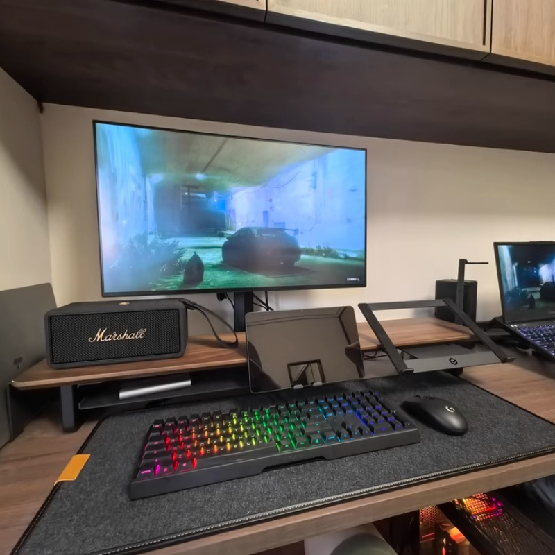 Modular Monitor Riser Stand Er - đánh giá và giá Desk Setup With Laptop And Monitor