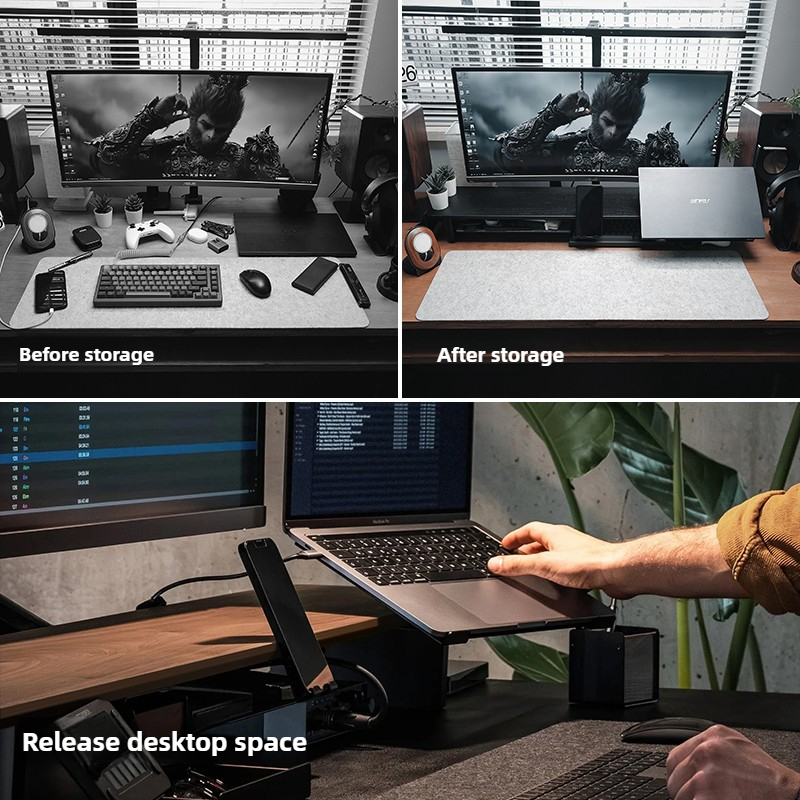 Modular Monitor Riser Stand Er - đánh giá và giá Desk Setup With Laptop And Monitor