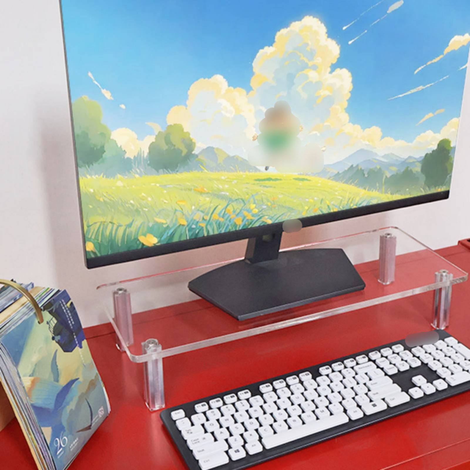 Acrylic Monitor Stand Easy to  - đánh giá và giá Setup Desk Monitor