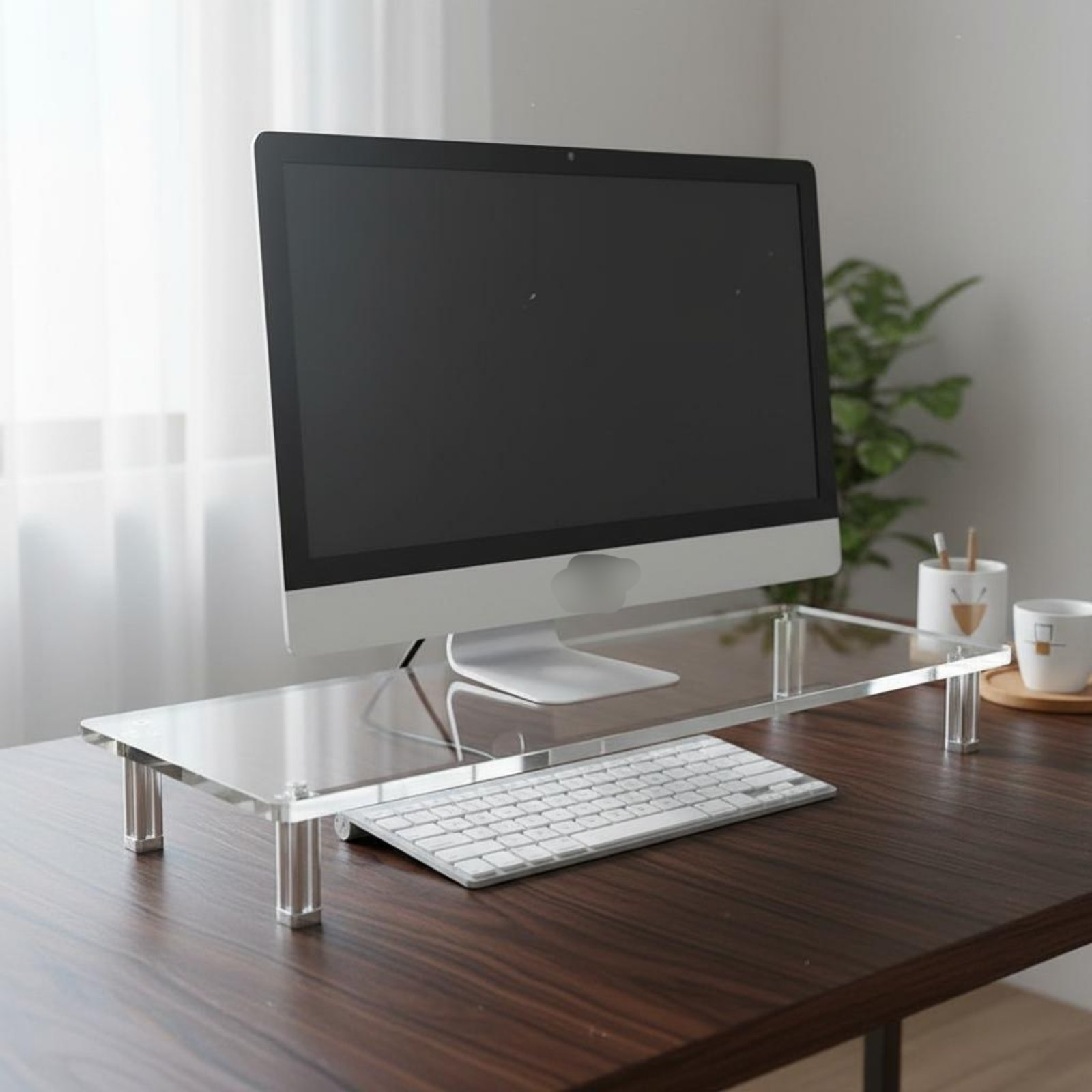 Acrylic Monitor Stand Easy to  - đánh giá và giá Setup Desk Monitor