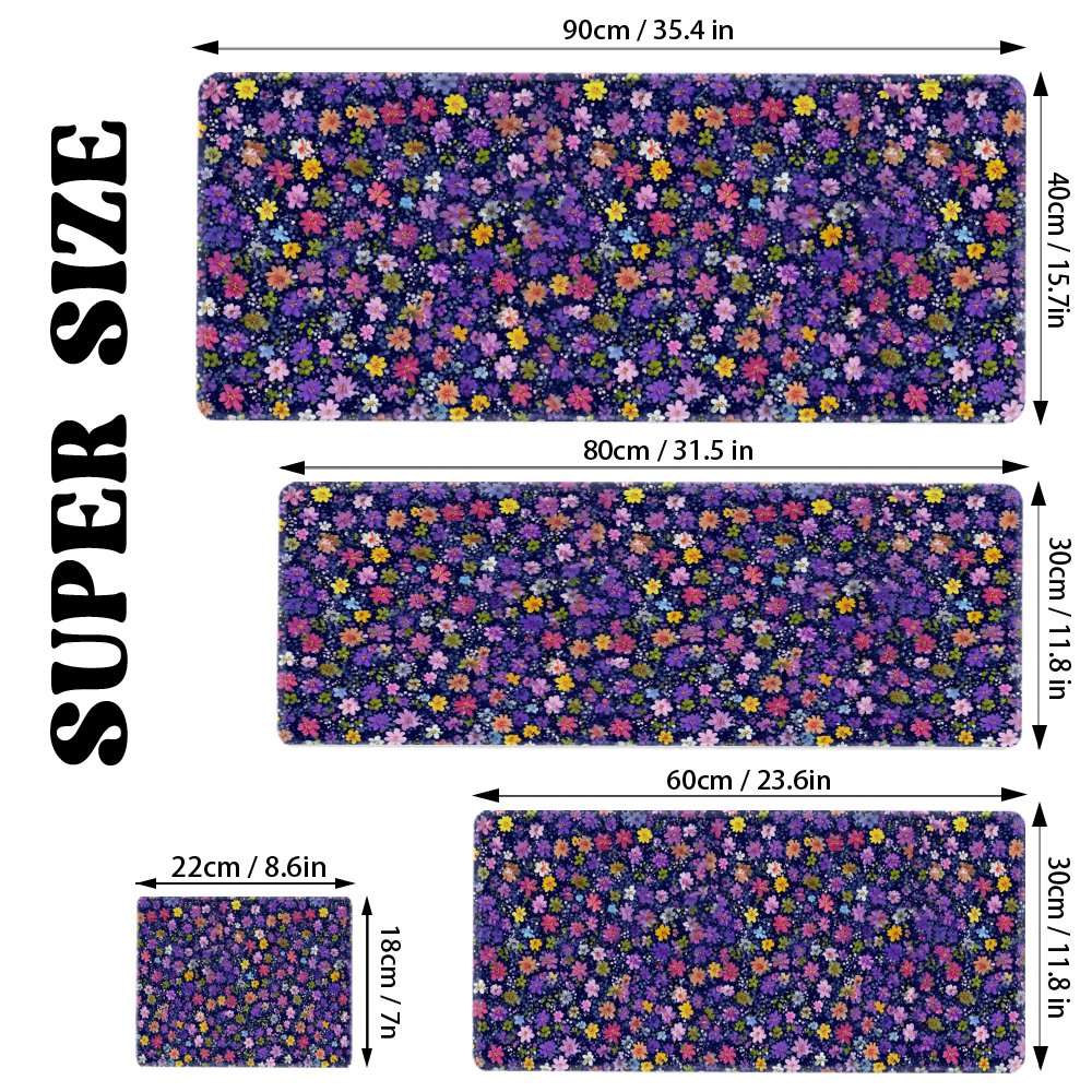 Floral Pattern Desk Mat Large  - đánh giá và giá Desk Setup Aesthetic