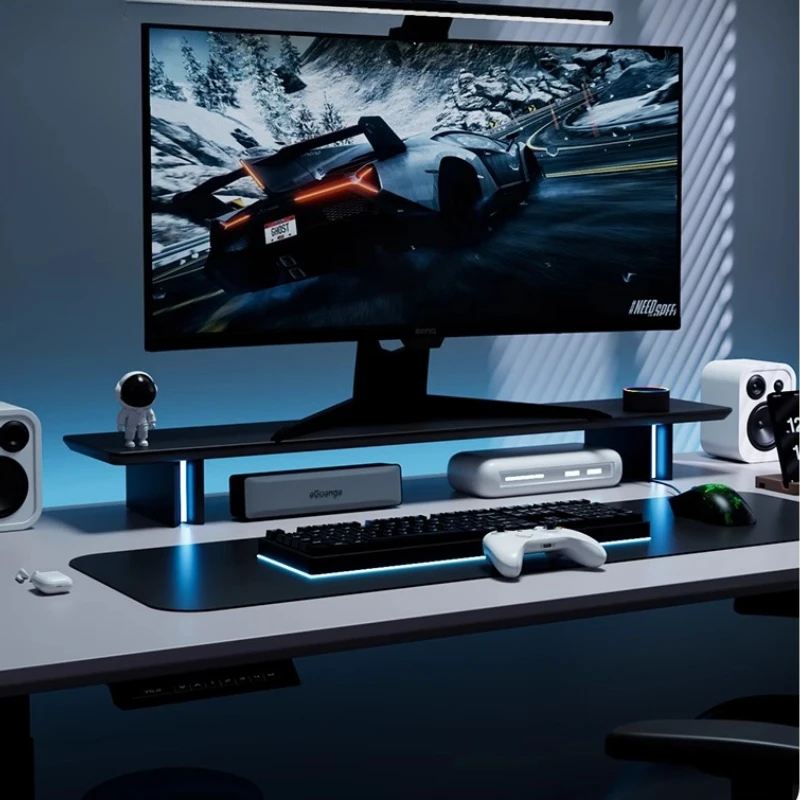 RGB Monitor Stand Ergonomic Co - đánh giá và giá Desk Setup With Laptop And Monitor
