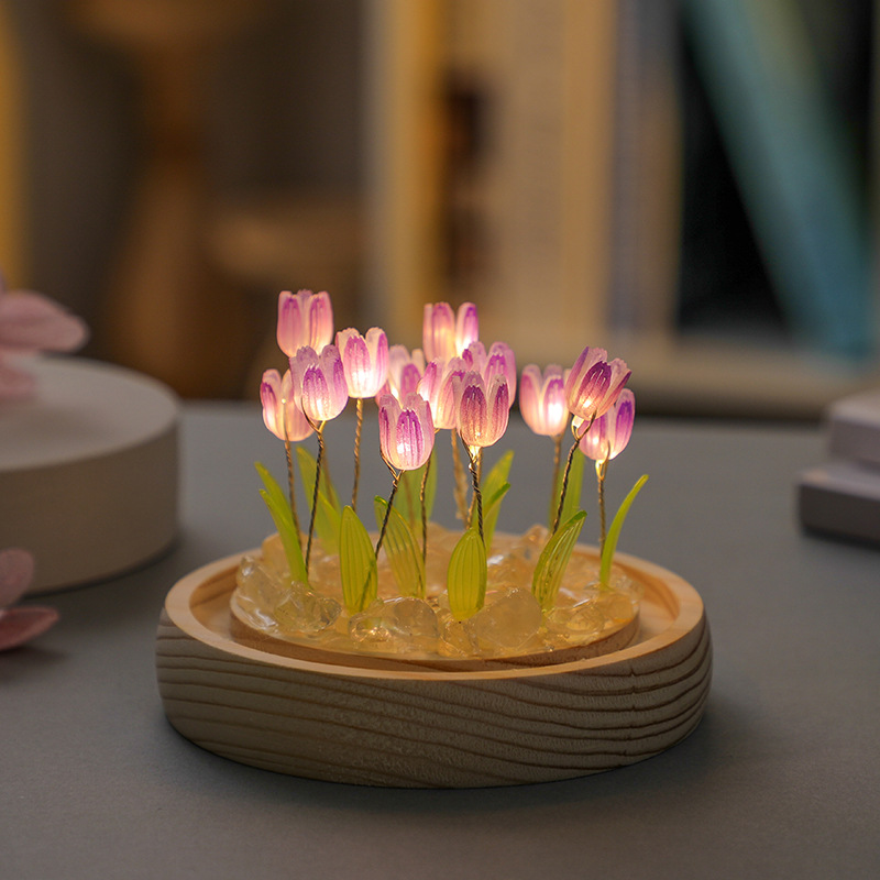 Handmade Tulip Night Lght Hand - đánh giá và giá Desk Setup Lamp