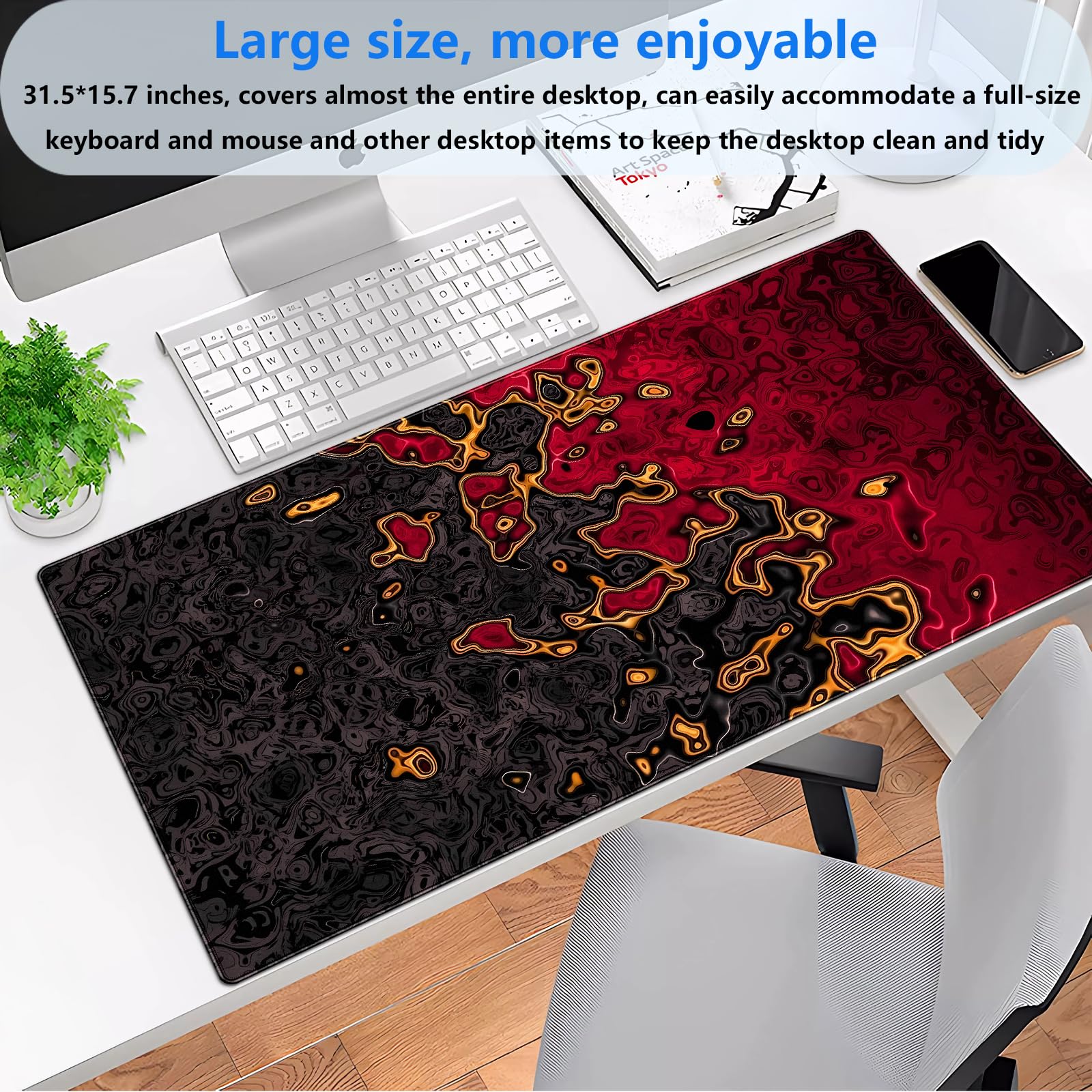 Red Black Extra Large Gaming M - đánh giá và giá Rubber Mat Desk