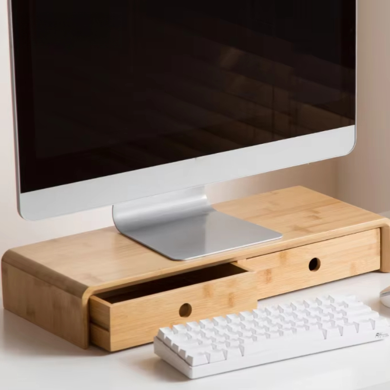 Bamboo Laptop Monitor Riser Ec - đánh giá và giá Desk Setup With Laptop And Monitor
