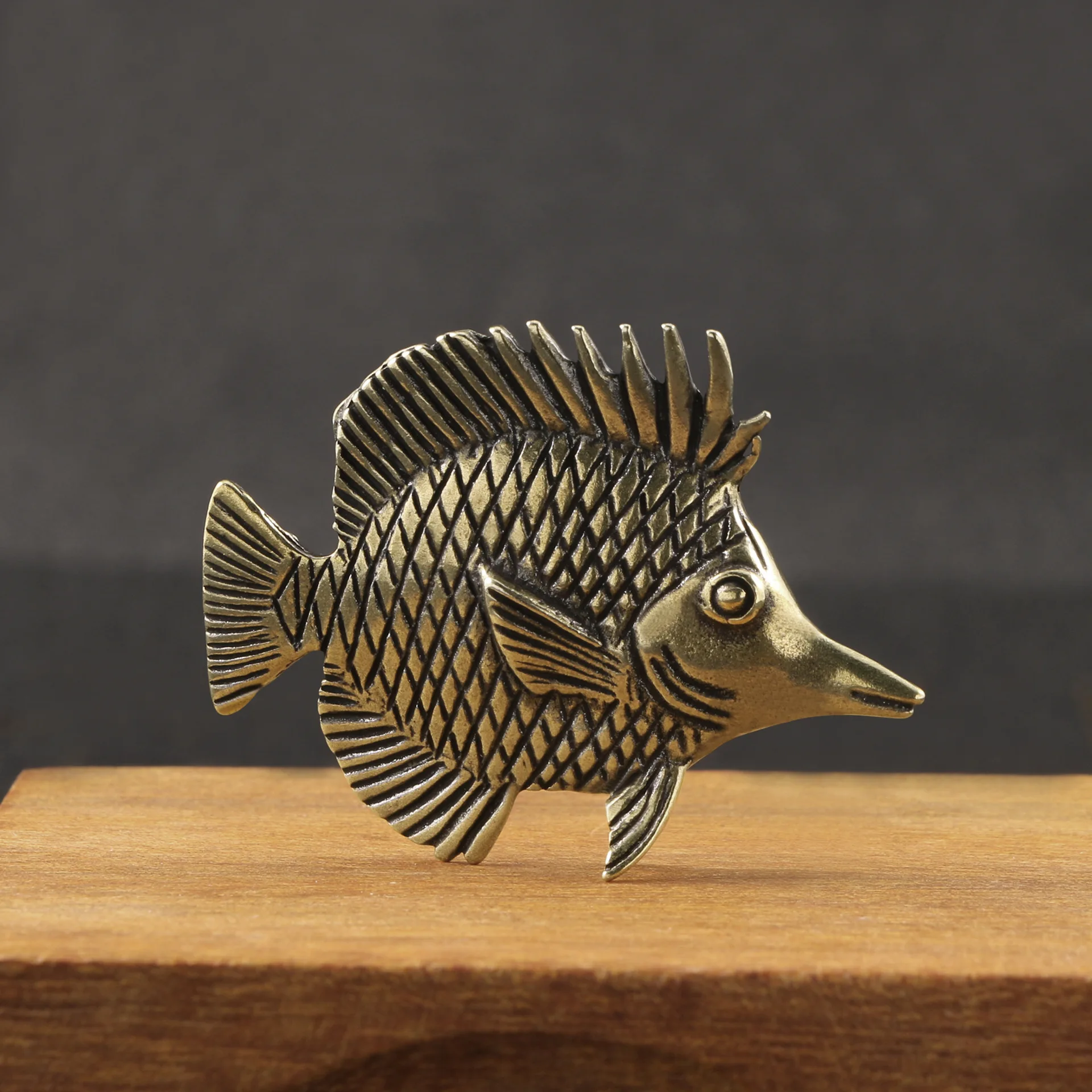 Brass Ornamental Fish Antique  - đánh giá và giá Desk Setup Cute
