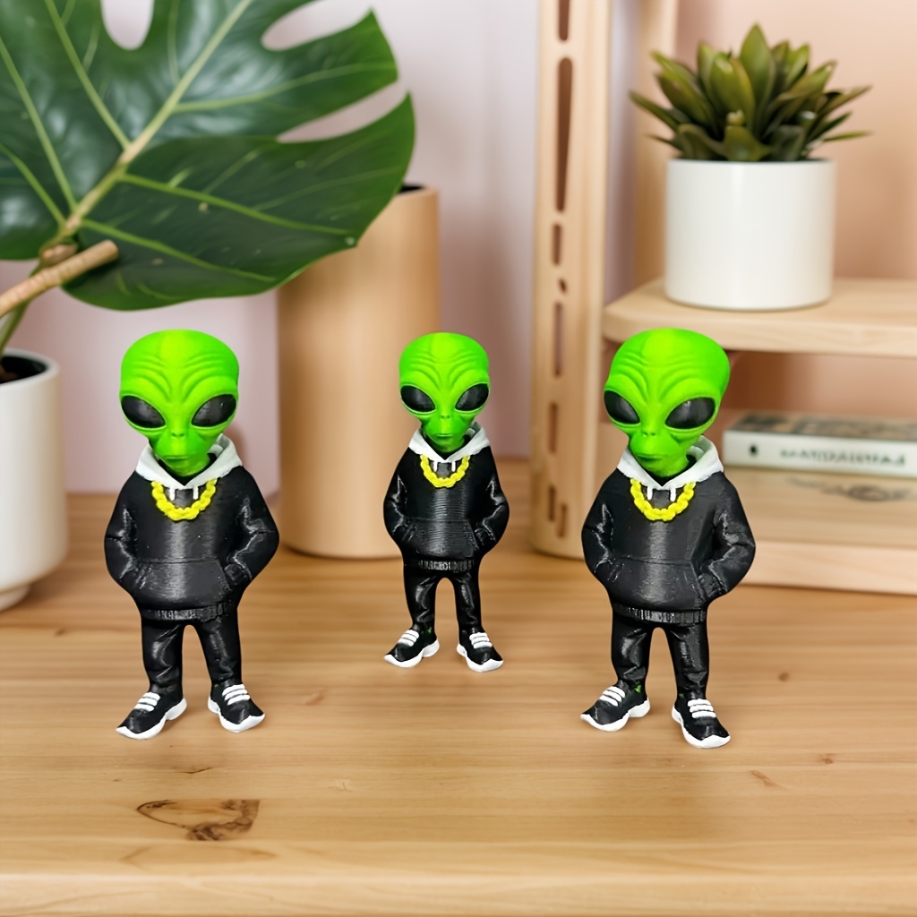 1 Piece Green Alien Figure wit - đánh giá và giá Desk Setup Home